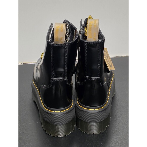 Dr. Martens Black Combat Boots with Gold Accents - Picture 10 of 16
